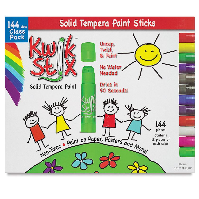 Kwik Stix Tempera Paint Primary Colors, Set of 144 BLICK Art Materials