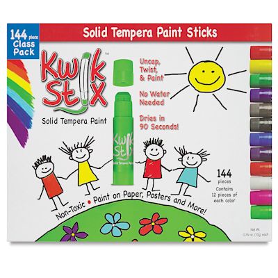 Kwik Stix Tempera Paint - Primary Colors, Set Of 144 