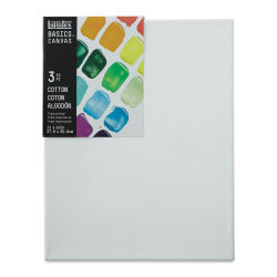 Liquitex Basics Stretched Cotton Canvas Pack - 11" x 14", Pkg of 3 (Front of package)