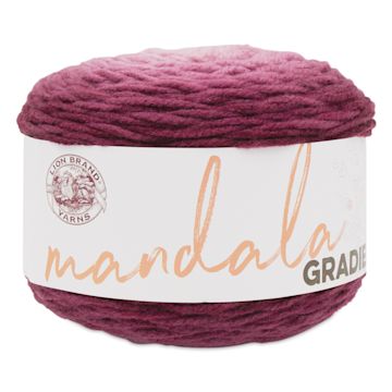 Open in modal - Lion Brand Mandala Gradient Yarn - Burgundy, 295 yds