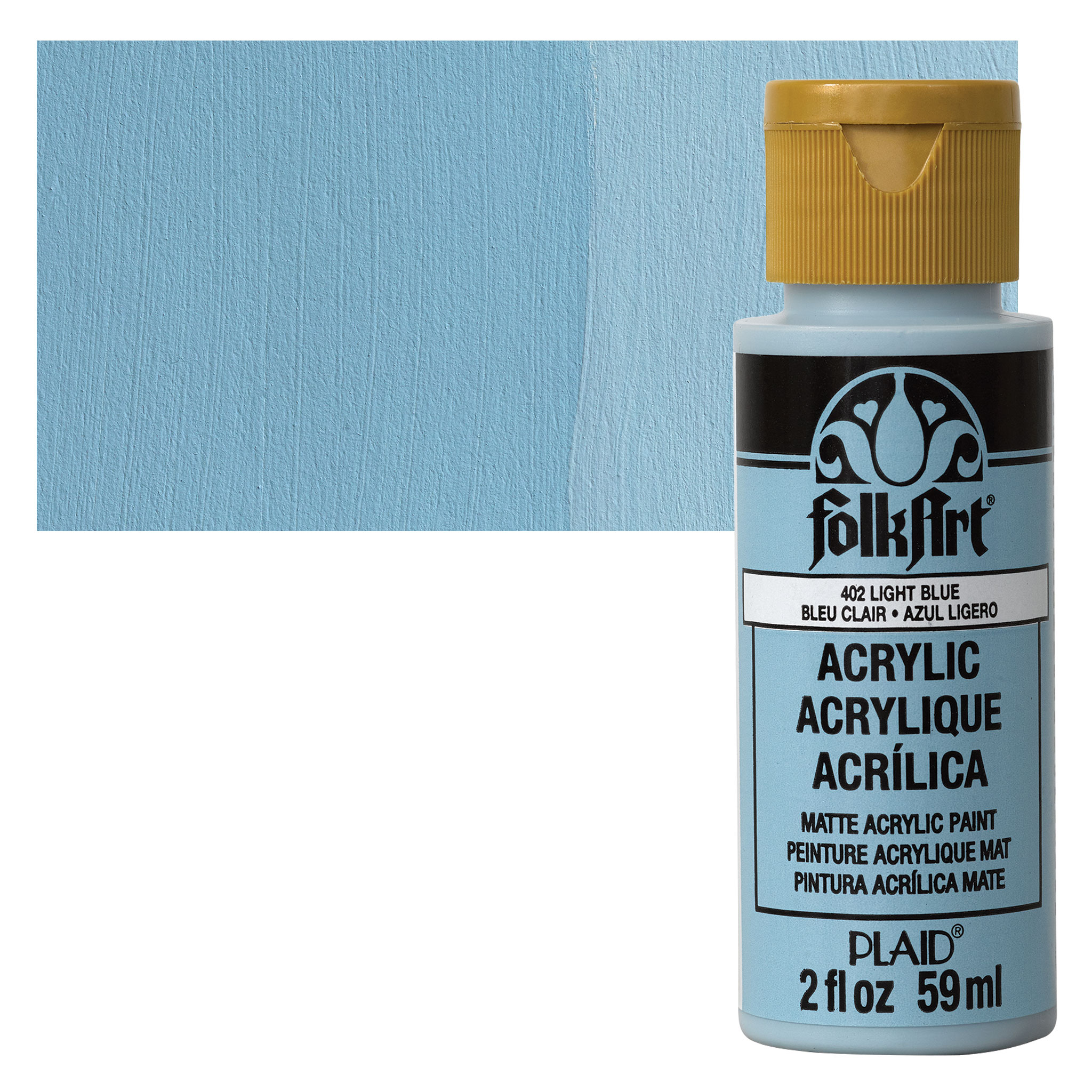 FolkArt Matte Acrylic Paint - Light Blue, 2 oz, Bottle