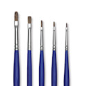 Blick Scholastic Red Sable Brush Set - Filbert, Long Handle, Set of 5