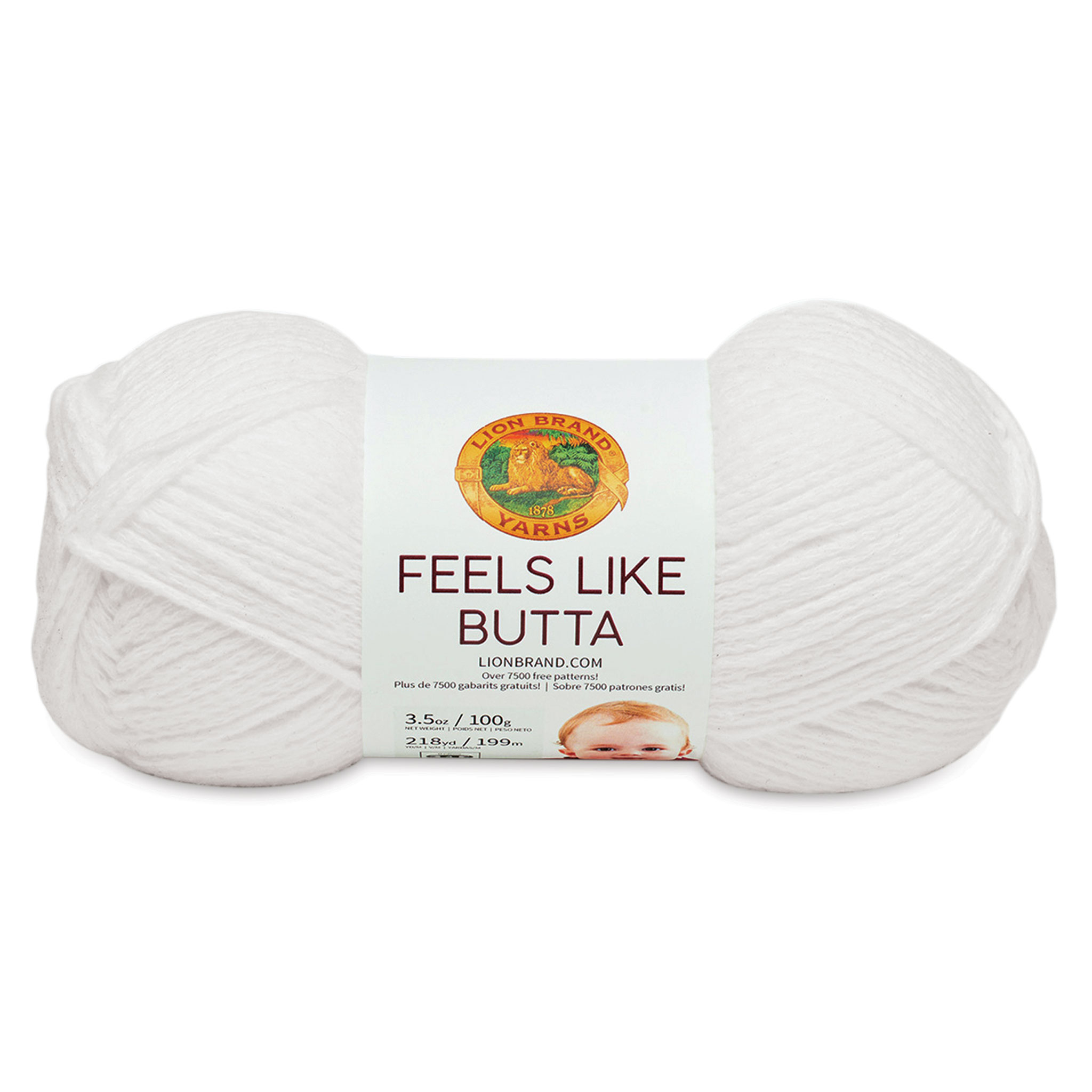 Lion Brand Feels Like Butta Yarn - White