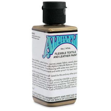 Open in modal - Alpha6 AlphaFlex Textile and Leather Paint - Metallic Antique Gold, 147 ml, Bottle