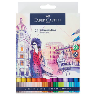 Faber-Castell Goldfaber Aqua Dual Markers - Assorted, Set of 24