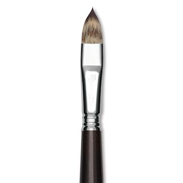 Open in modal - Escoda Vintage Synthetic Brush - Filbert, Long  Handle, Size 14