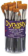 Dynasty Finest Golden Synthetic Flat Brushes