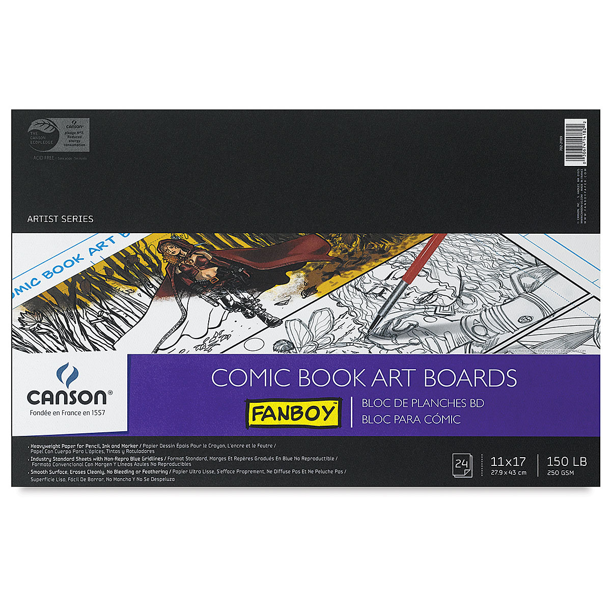 Canson Fanboy Comic Book Art Boards - 11'' x 17'', 24 Sheets