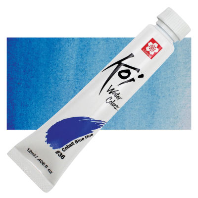 Sakura Koi Watercolor - Cobalt Blue Hue, 12 ml, Tube with Swatch