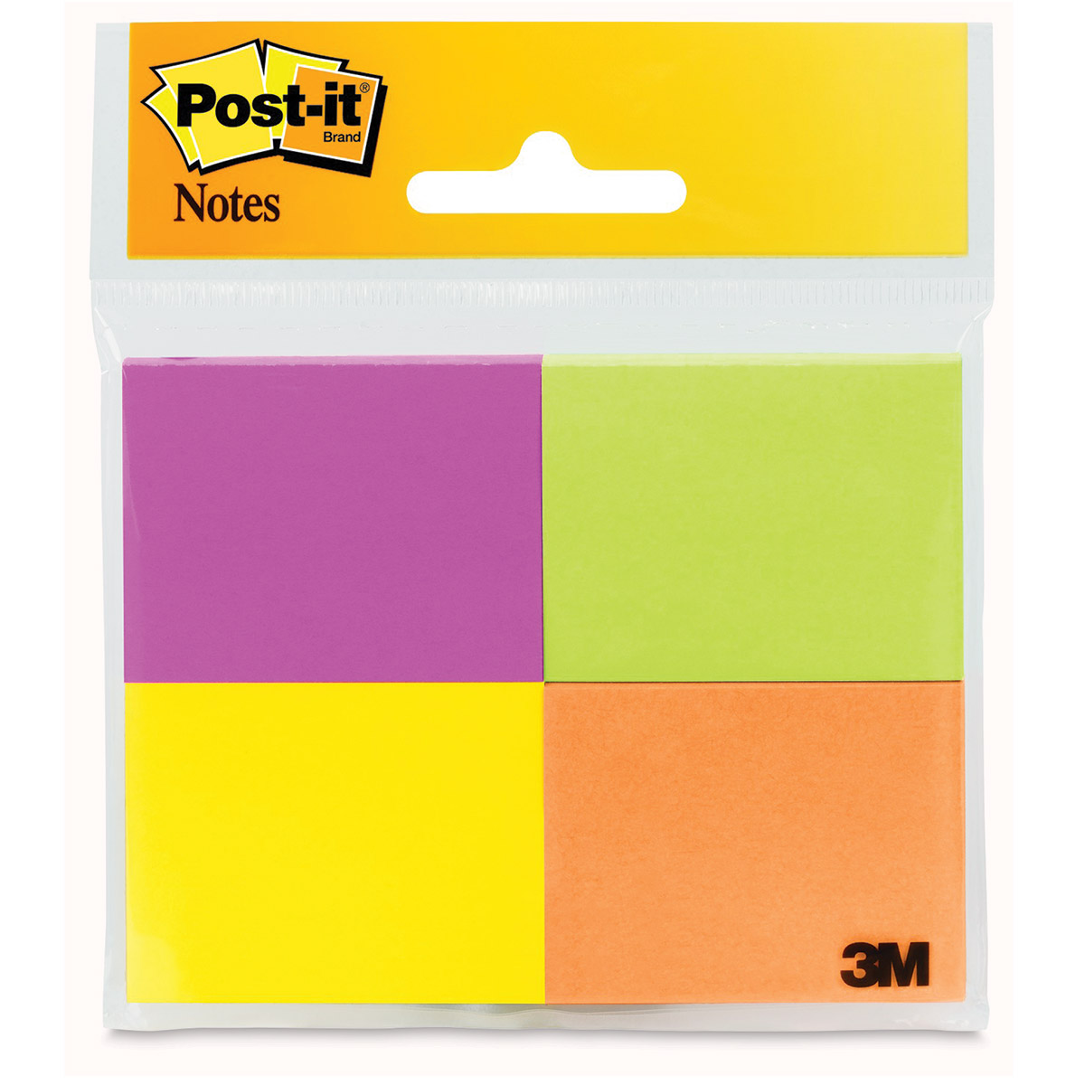 Post-it Notes 653-4AF, 1-3/8 in x 1-7/8 in (34,9 mm x 47,6 mm) Cape Town Collection