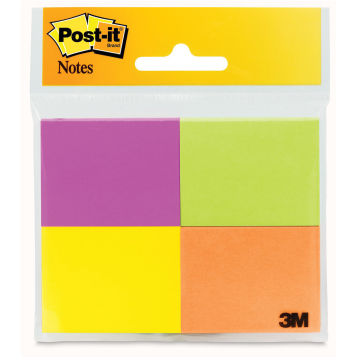 Post-it Notes - Front of Blister package of 4 pack shown