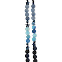 John Bead Solar System Glass Bead Strand - Neptune, 5", 6 mm Dia.
