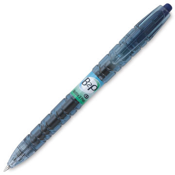 Pilot BeGreen Bottle 2 Pen - Single Blue pen shown at angle