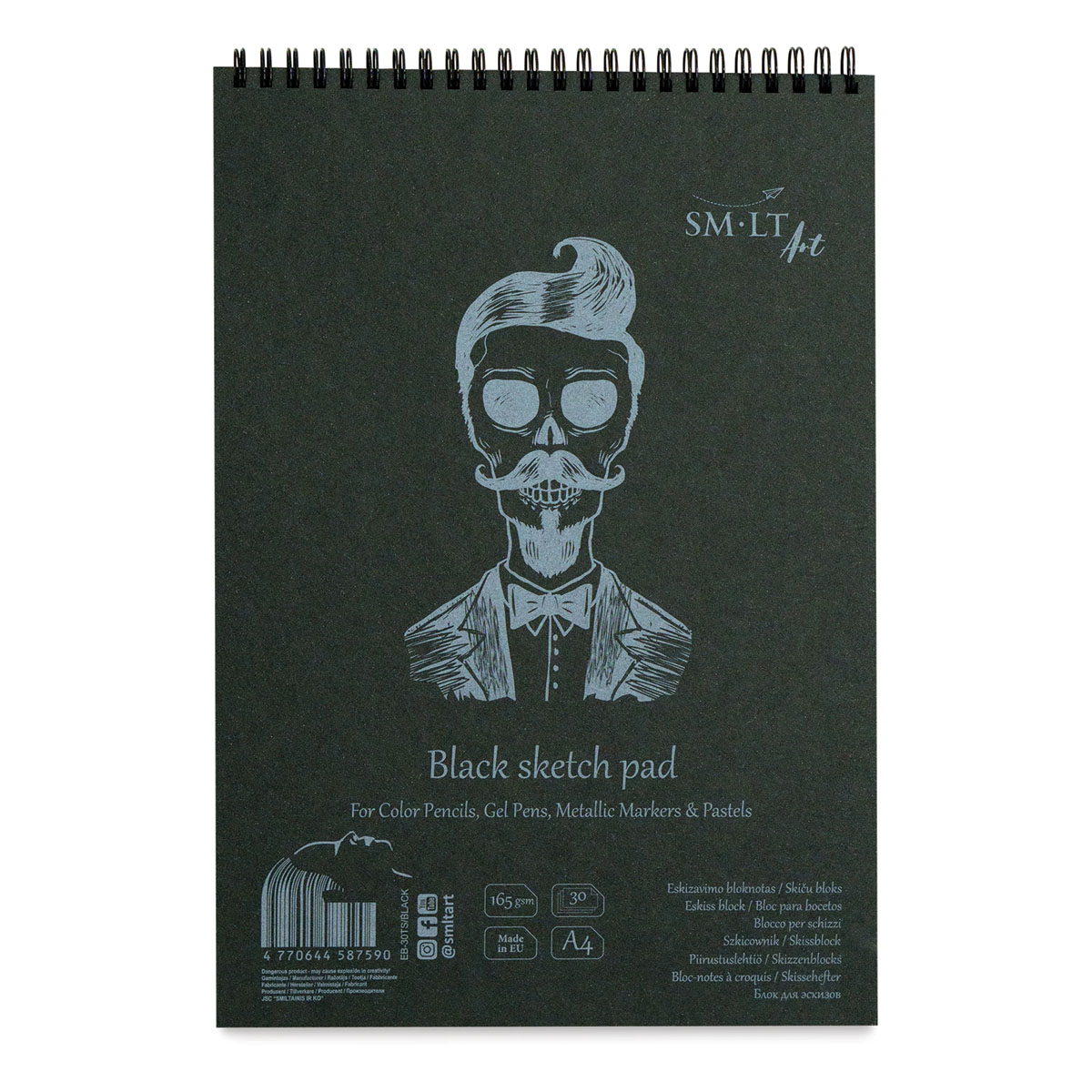 SMLTArt SMLT Black Sketch Pad for Markers A4 - 30 sheets