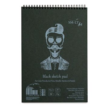 Open in modal - SMLT Art Black Wirebound Sketch Pad - 8-1/4" x 11-3/4", 30 Sheets