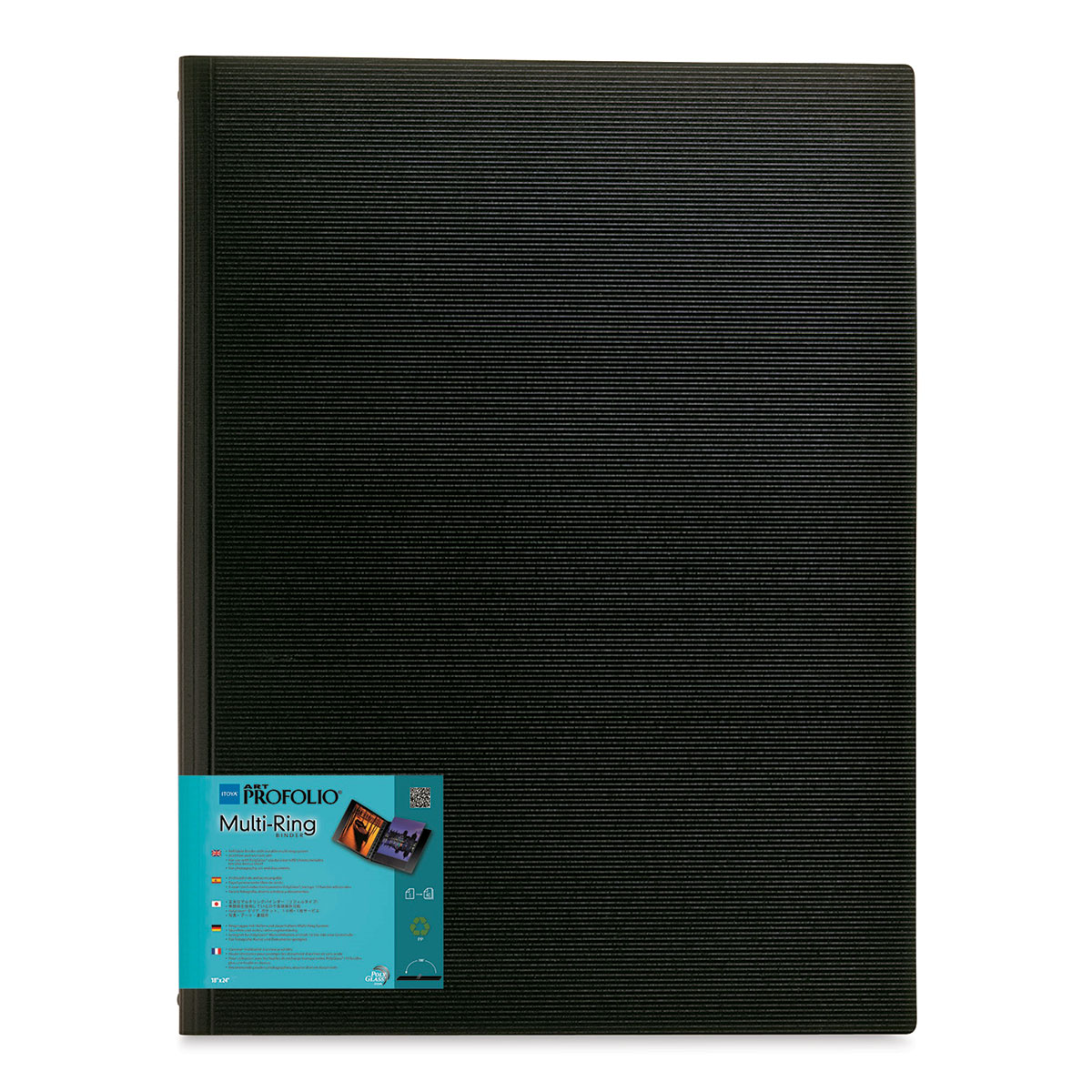 Itoya 18x24 Art Profolio Multi-Ring Refillable Binder, Holds 40 Sheets, 80  Views, Black