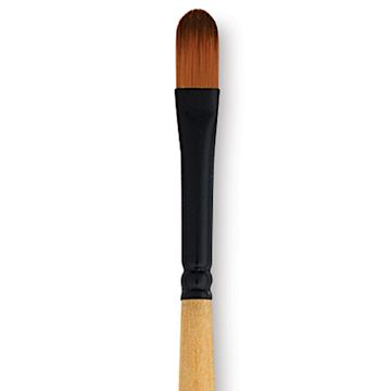 Open in modal - Dynasty Black Gold Brush - Filbert, Long Handle, Size 4 close up