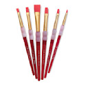 Royal & Langnickel Big Kid's Choice Lil' Grippers Synthetic Brushes - Deluxe Shader, Set of 6