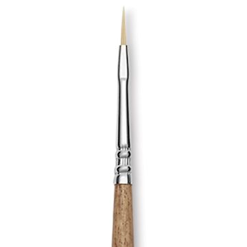Open in modal - Escoda Futura Synthetic Bristle Brush - Series 5414, Filbert, Size 0, Long Handle, close-up
