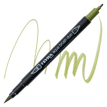 Open in modal - Lyra Aqua Brush Duo Marker - Sap Green 074 marker and swatch