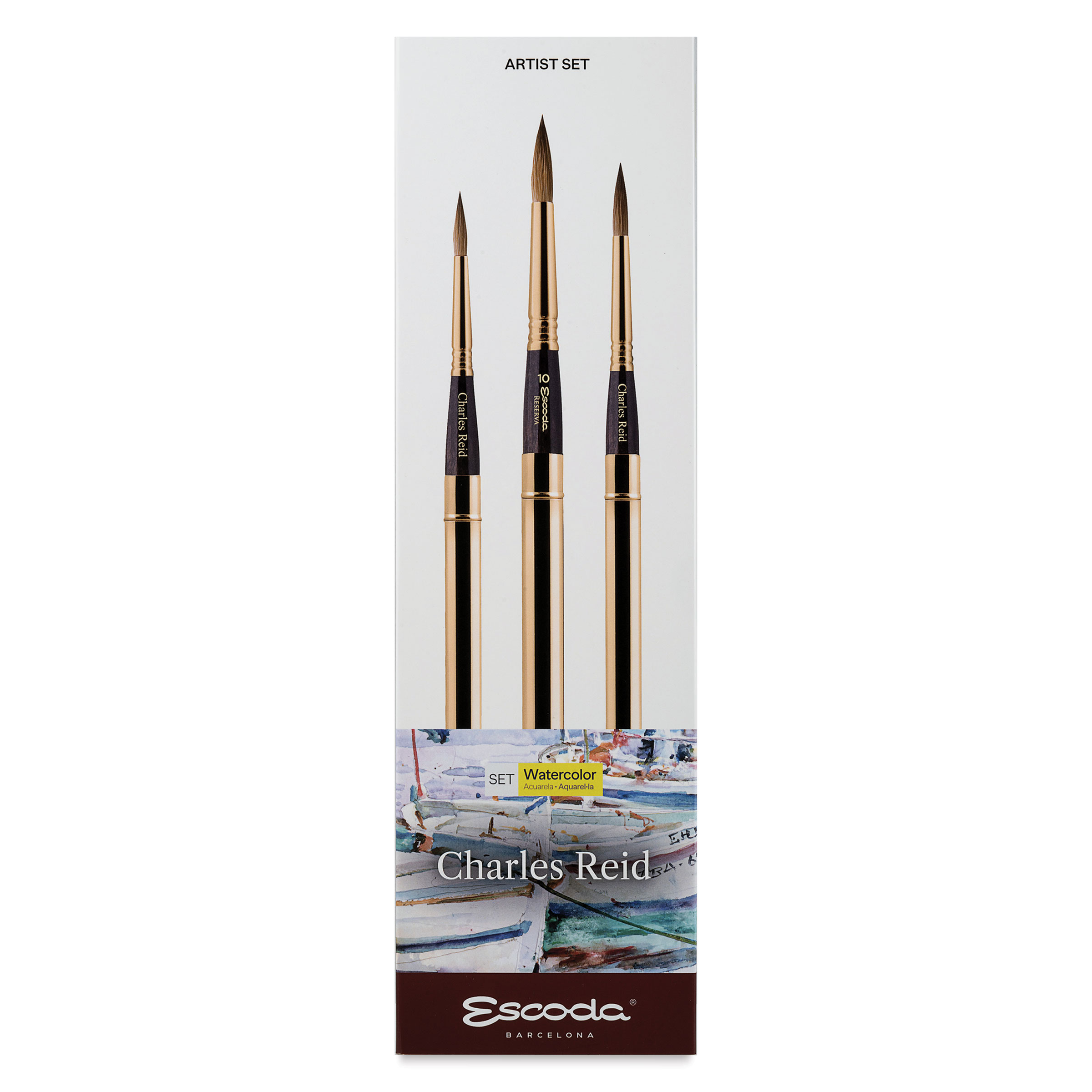 Escoda Reserva Kolinsky-Tajmyr Pocket Brushes and Set | BLICK Art