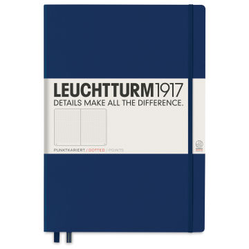 Leuchtturm1917 Dotted Hardbound Notebook - Navy, 8-3/4" x 12-1/2"