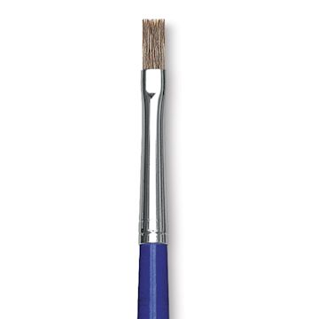 Open in modal - Blick Scholastic Ox Hair Brush - Bright, Long Handle, Size 6 close up