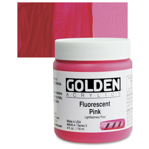 Golden Heavy Body Acrylic Paint, Fluorescent Pink, 4 oz - The Art  Store/Commercial Art Supply