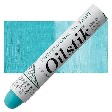 Open in modal - Shiva Oilstik Oil Paint - Turquoise oilstik and swatch