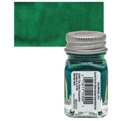Testors Enamel Paint - Green Metal Flake, 1/4 oz bottle