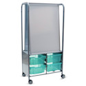 Gratnells MakerHub Cart - Silver with Kiwi