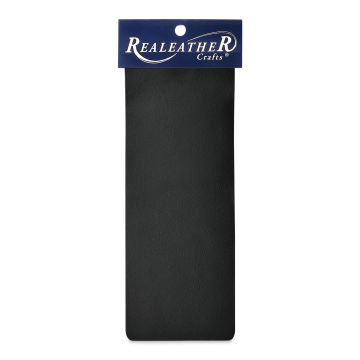 Realeather Deertan Leather Trim - Black, leather sheet wrapped around packaging