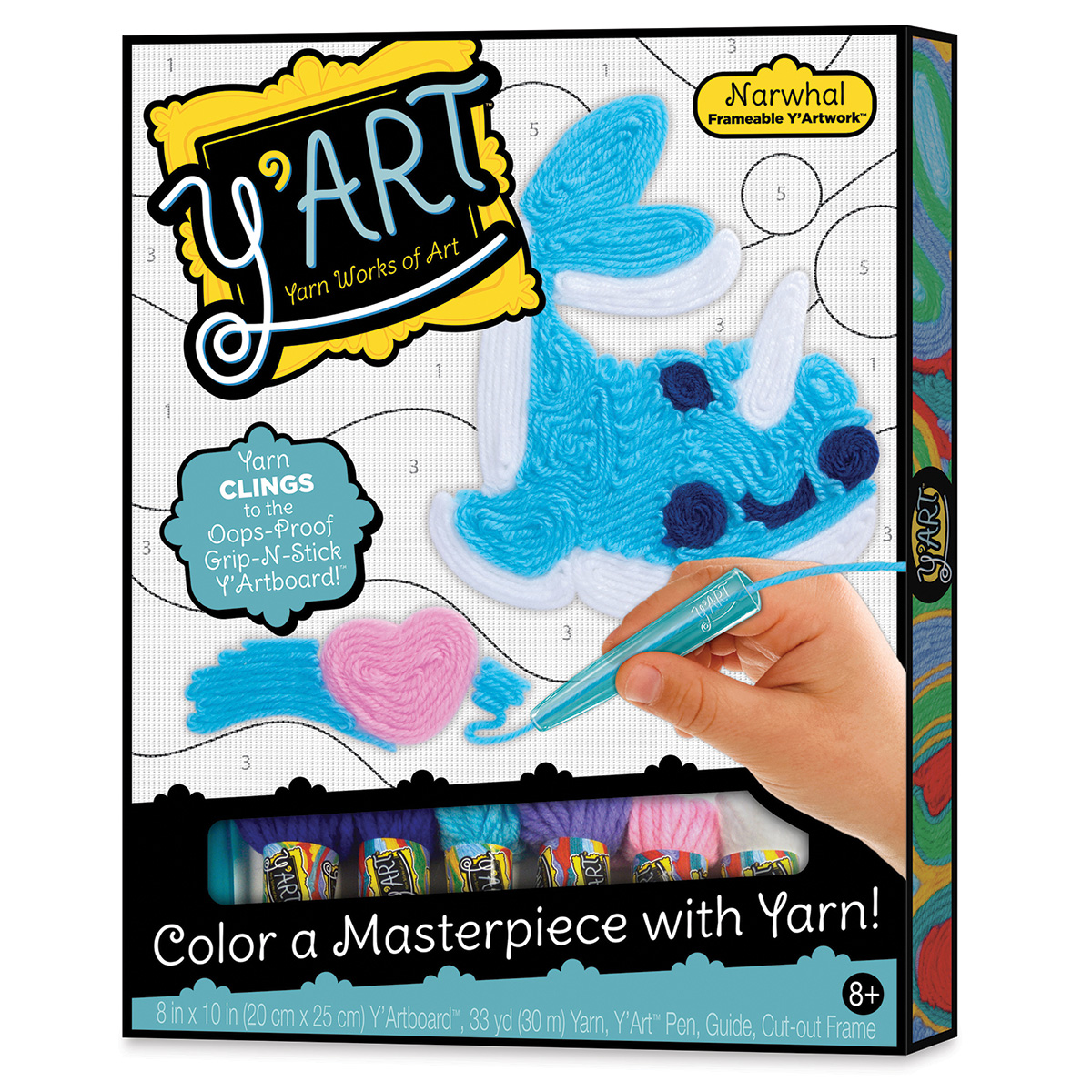 Narwhal – Kid's at-Home Paint Kit – unWined & Paint – Art & Wine