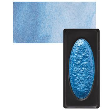 Open in modal - Richeson Collegiate Semi-Moist Metallic Watercolor - Blue and swatch