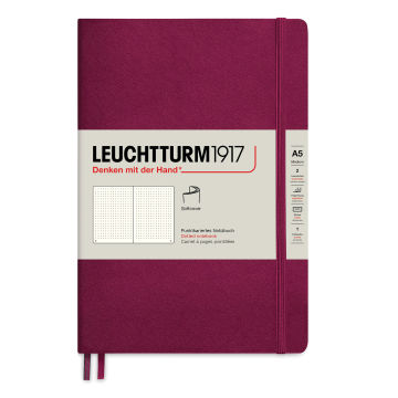 Leuchtturm1917 Dotted Softcover Notebook - Port Red, 5-3/4" x 8-1/4"