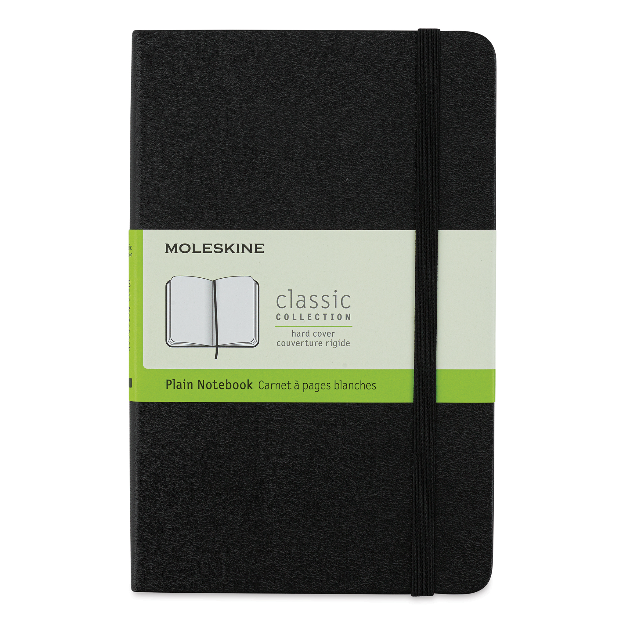 Moleskine Notebook, Medium, Plain, Black, Hard Cover