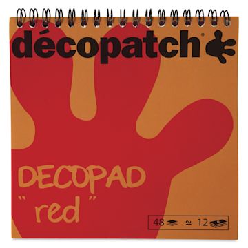 Open in modal - DecoPatch Paper DecoPad - Red, 6" x 6" - front of pad