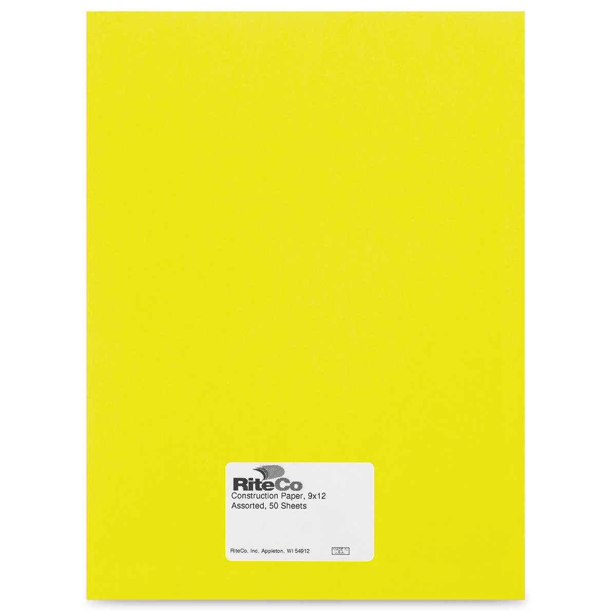 Riteco 24104 Construction Paper by Yellow, 9 x 12