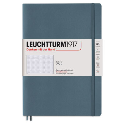 Leuchtturm1917 Dotted Softcover Notebook - Stone Blue, 7" x 10"