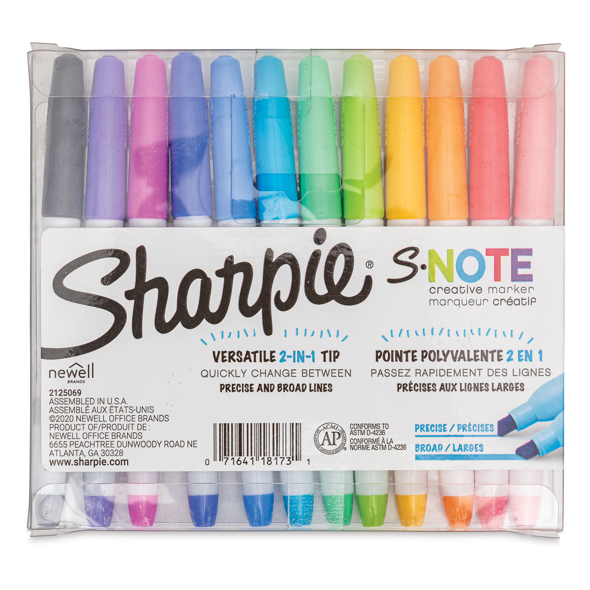 S-Note Creative Markers, Assorted Ink Colors, Chisel Tip, Assorted Barrel  Colors, 12/Pack - Sandhills Office Supply