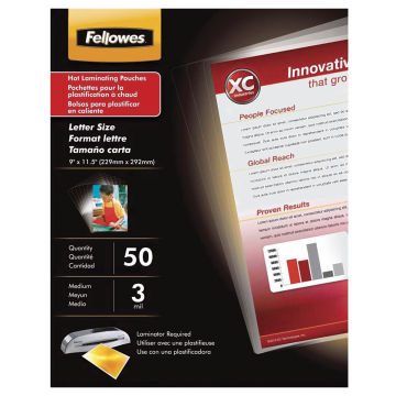 Fellowes ImageLast Thermal Laminating Pouches - Front of package shown
