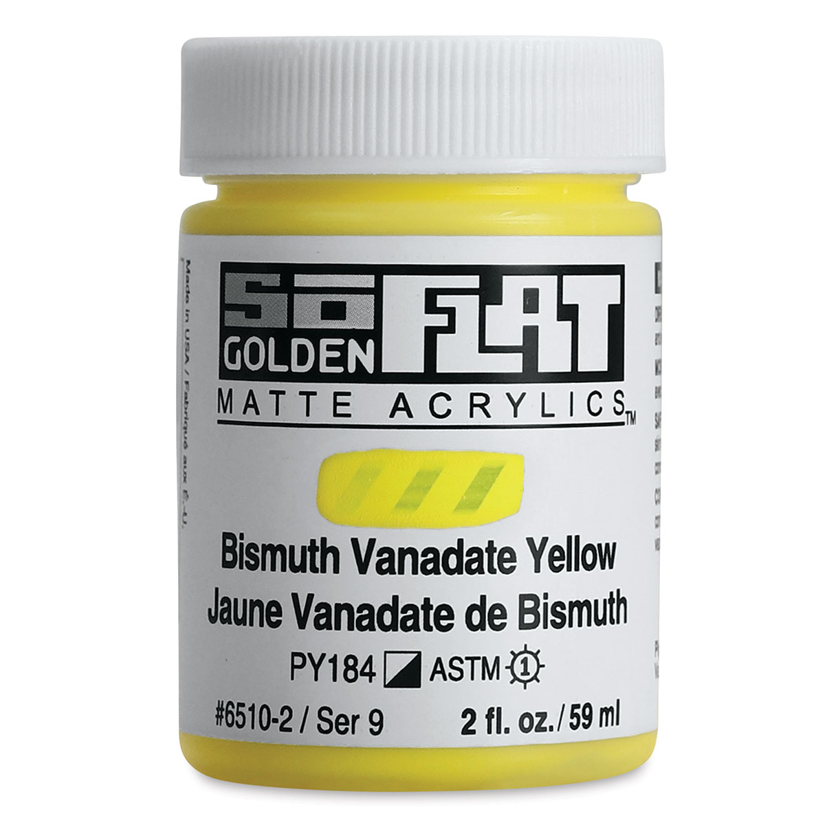 Golden SoFlat Matte Acrylic Paint - Fluorescent Yellow, 59 ml, Jar