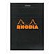 Rhodia Top-Stapled Notepad - Black, Graph, 3-3/8" x 4-3/4"