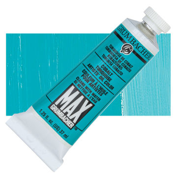 Grumbacher Max Artists' Water Miscible Oil Color - Cobalt Turquoise, 37 ml tube