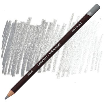 Open in modal - Derwent Coloursoft Pencil - Dove Grey pencil and swatch