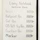 Lamy Hardcover Notebooks, swatch of pen marks on blank paper