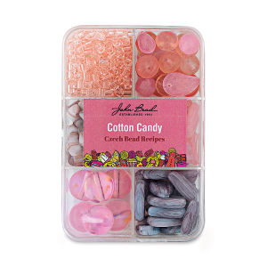 John Bead Czech Bead Recipe Box - Cotton Candy