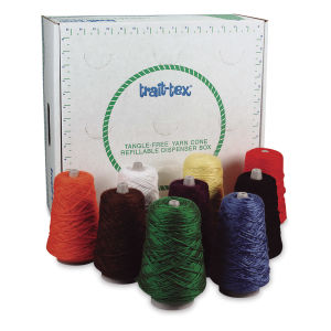 Trait-Tex Double Weight Rug Yarn - 8 oz, 4-Ply, Set of 9, Assorted Bright Colors