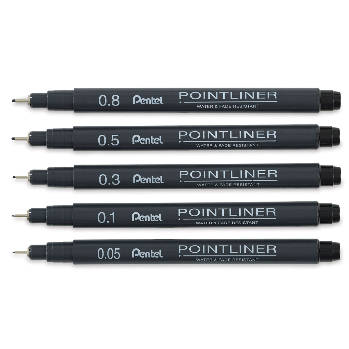  Pentel Arts Pointliner Drawing Pen, 0.8mm, Black Ink