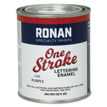 Ronan One Stroke Lettering Enamel - Purple, Pint (Front)